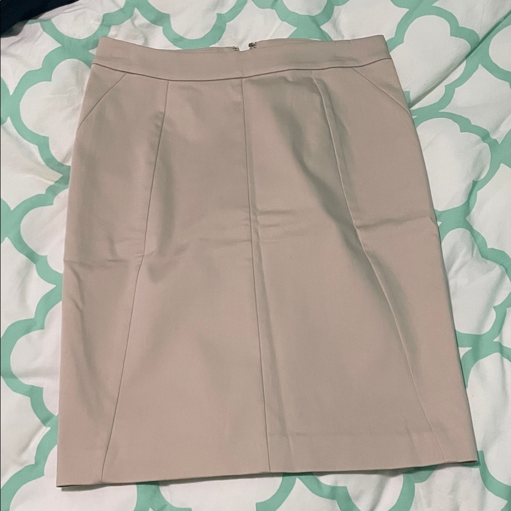 Ann Taylor Classic Beige Pencil Skirt